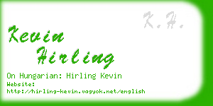 kevin hirling business card